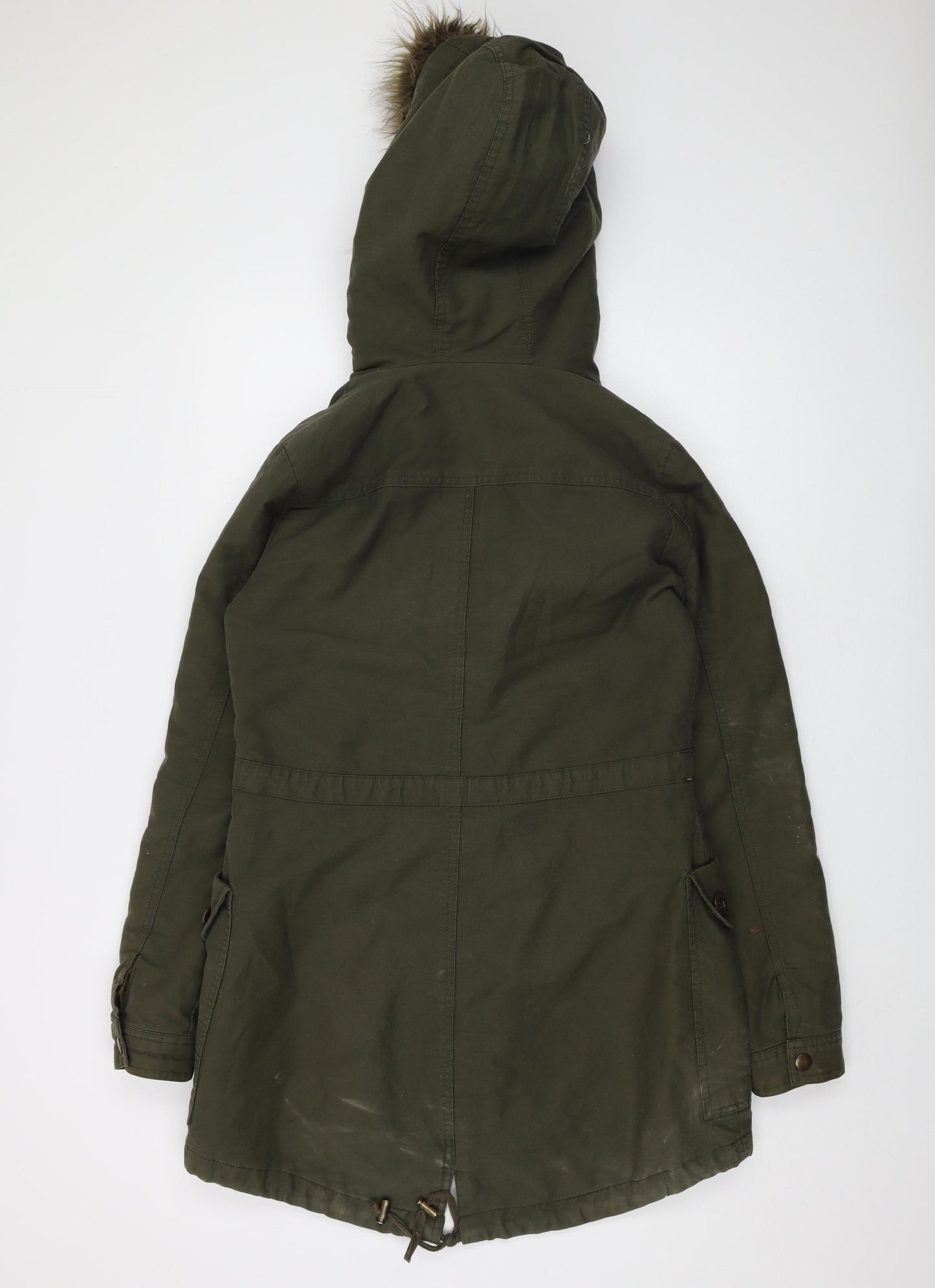 MODO Womens Green Parka Coat Size 6 Zip