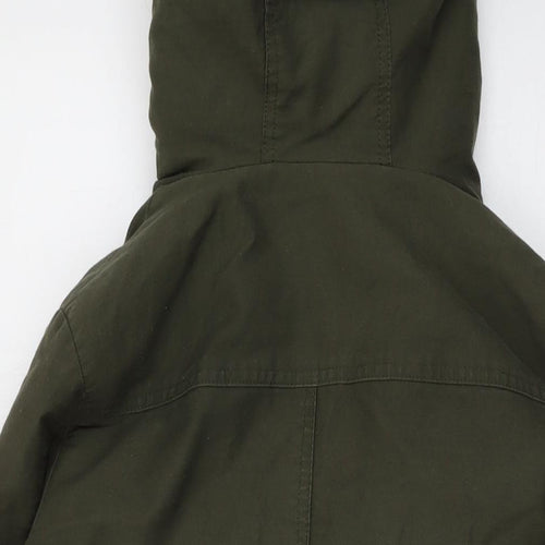 MODO Womens Green Parka Coat Size 6 Zip