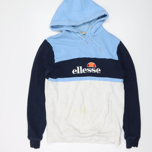 ellesse Mens Blue Cotton Pullover Hoodie Size M