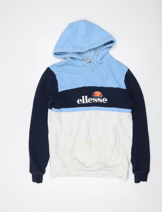 ellesse Mens Blue Cotton Pullover Hoodie Size M