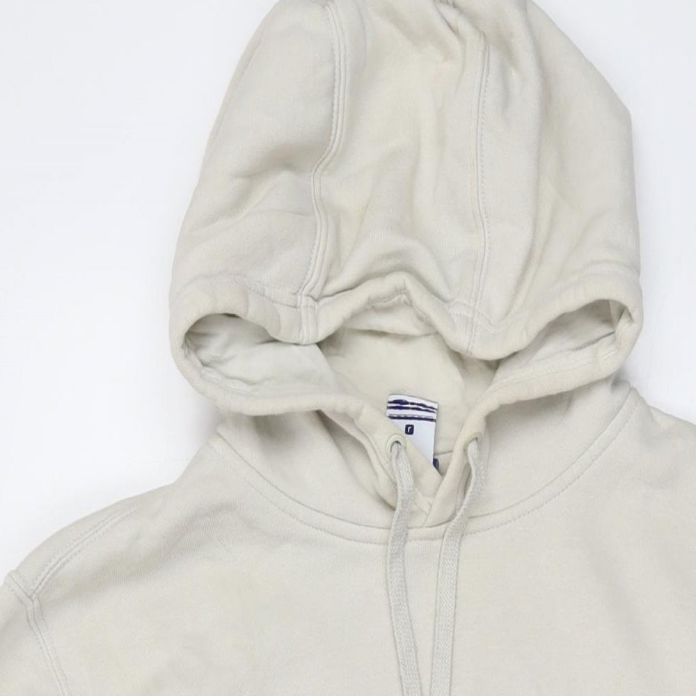 Nike Mens Beige Cotton Pullover Hoodie Size L