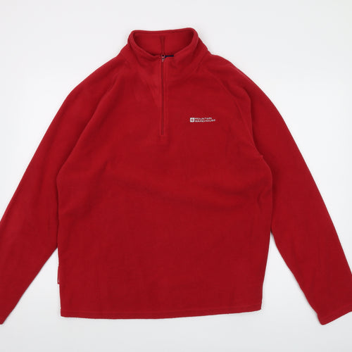 Mountain Warehouse Mens Red Polyester Pullover Sweatshirt Size M