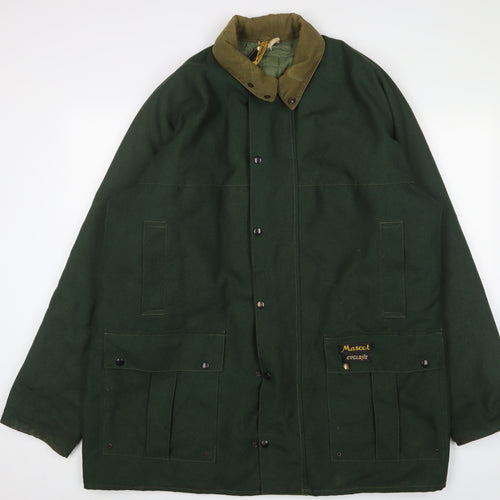 Marks and Spencer Mens Green Jacket Size XL Zip - Logo, Embroidered