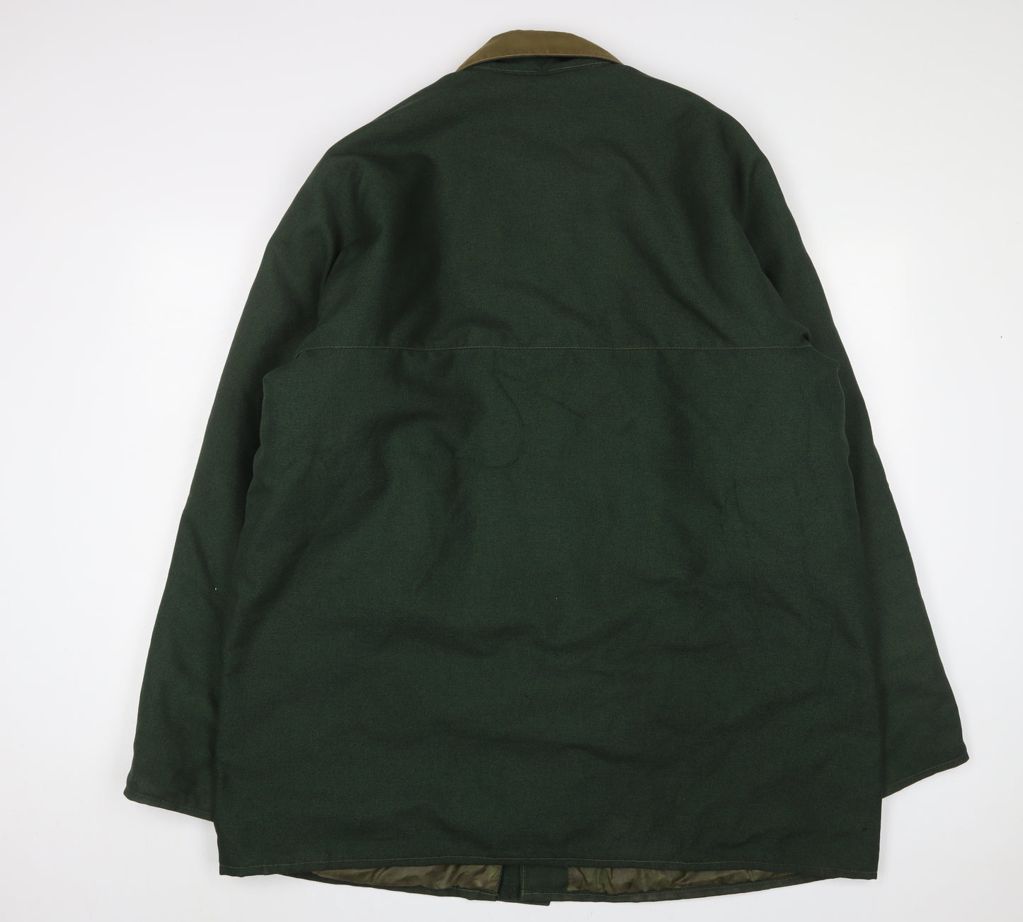 Marks and Spencer Mens Green Jacket Size XL Zip - Logo, Embroidered