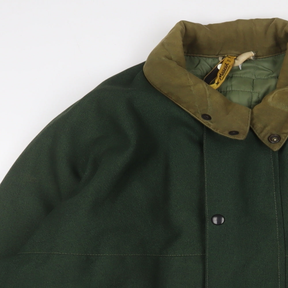 Marks and Spencer Mens Green Jacket Size XL Zip - Logo, Embroidered