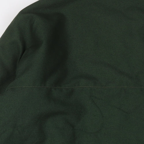 Marks and Spencer Mens Green Jacket Size XL Zip - Logo, Embroidered