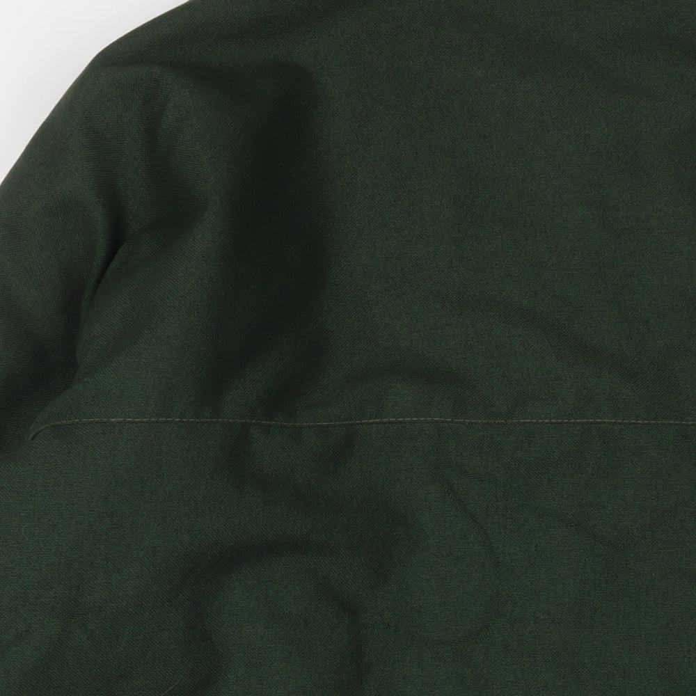 Marks and Spencer Mens Green Jacket Size XL Zip - Logo, Embroidered