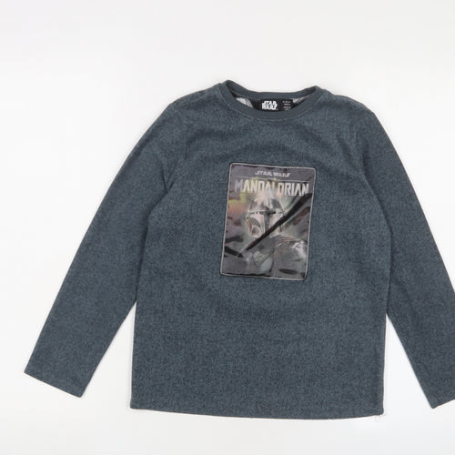 Star Wars Boys Blue Solid Polyester Pyjama Top Size 9-10 Years Pullover