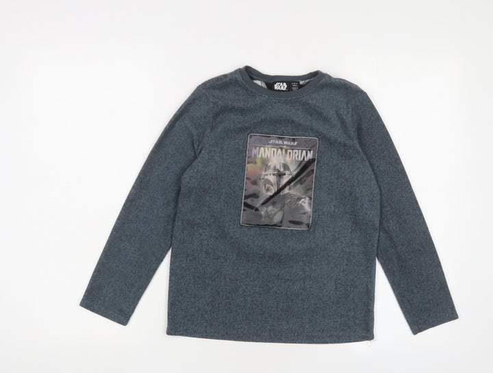 Star Wars Boys Blue Solid Polyester Pyjama Top Size 9-10 Years Pullover
