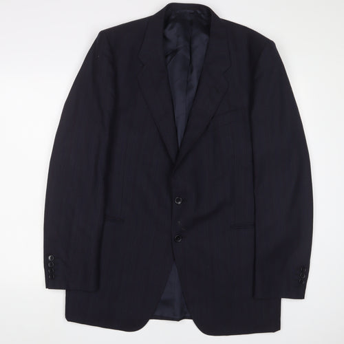 St Michael Mens Blue Wool Jacket Suit Jacket Size 42 Regular