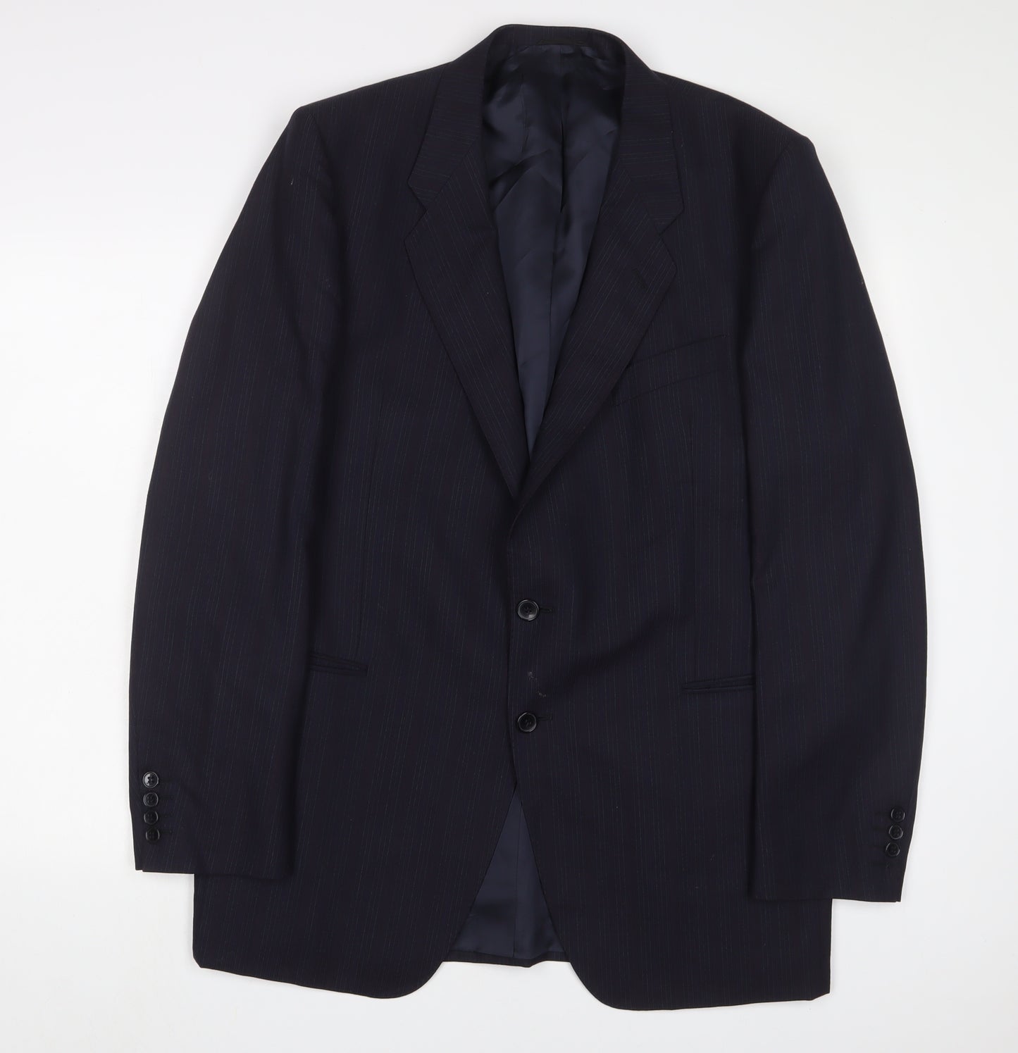 St Michael Mens Blue Wool Jacket Suit Jacket Size 42 Regular