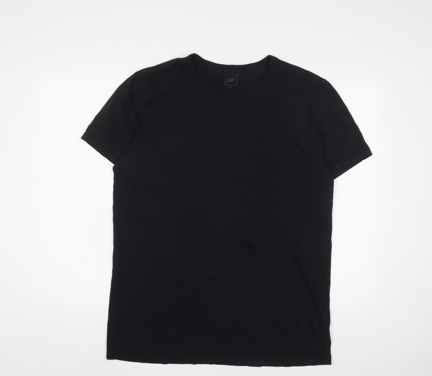 Gap Mens Black Cotton T-Shirt Size XL Crew Neck