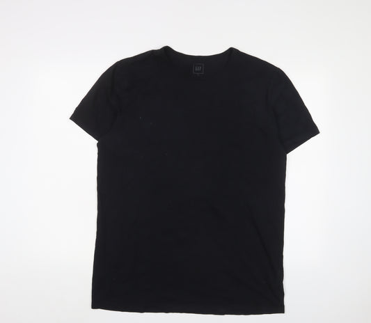 Gap Mens Black Cotton T-Shirt Size XL Crew Neck