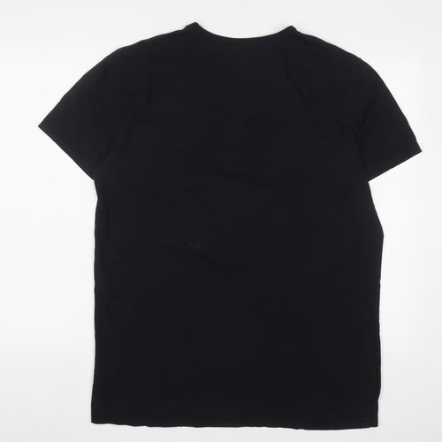 Gap Mens Black Cotton T-Shirt Size XL Crew Neck