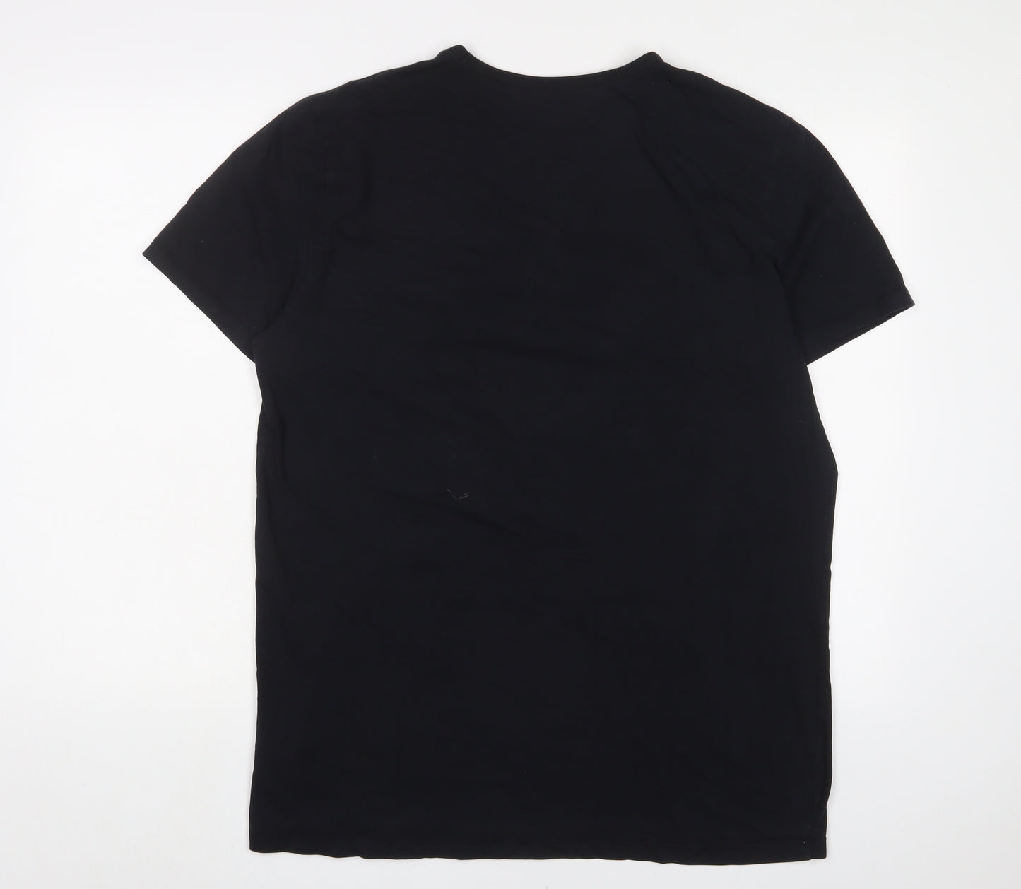 Gap Mens Black Cotton T-Shirt Size XL Crew Neck