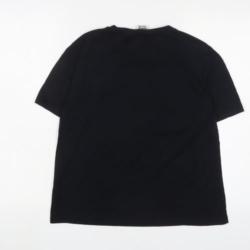 Zara Womens Black Cotton Basic T-Shirt Size S Crew Neck - Looney Tunes