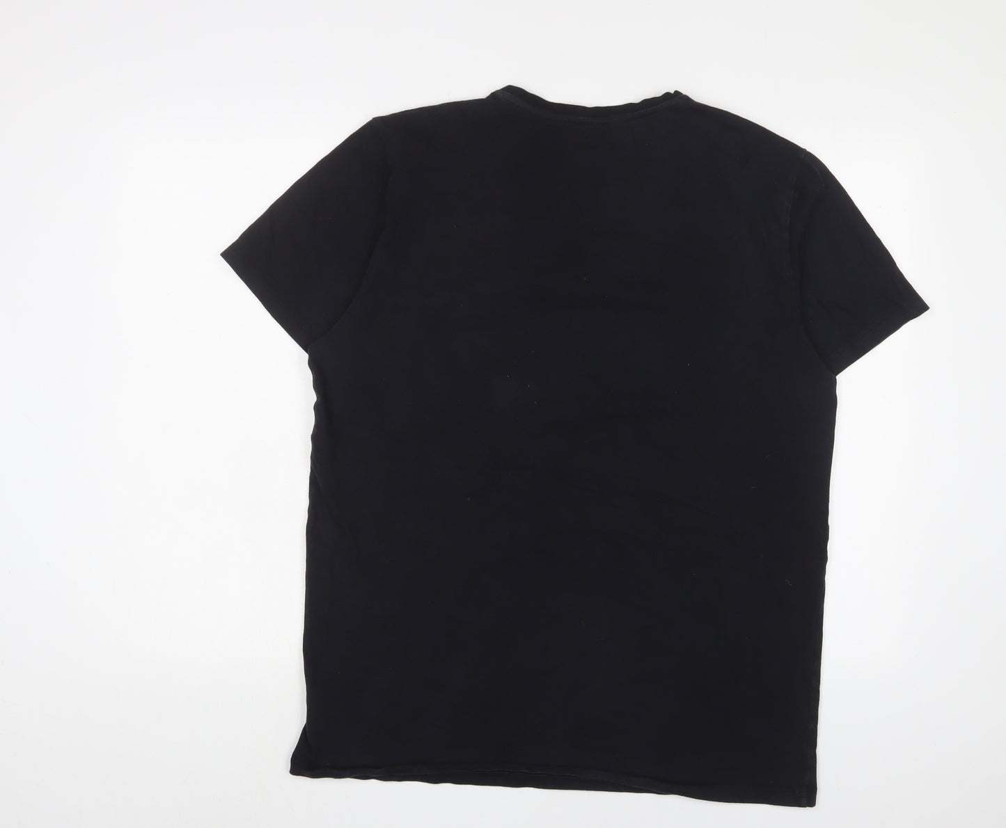 Gap Mens Black Cotton T-Shirt Size XL V-Neck