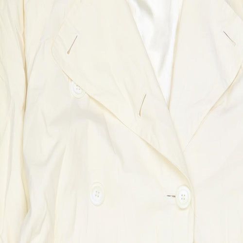 Four seasons Womens Beige Overcoat Coat Size 10 Button - Belted