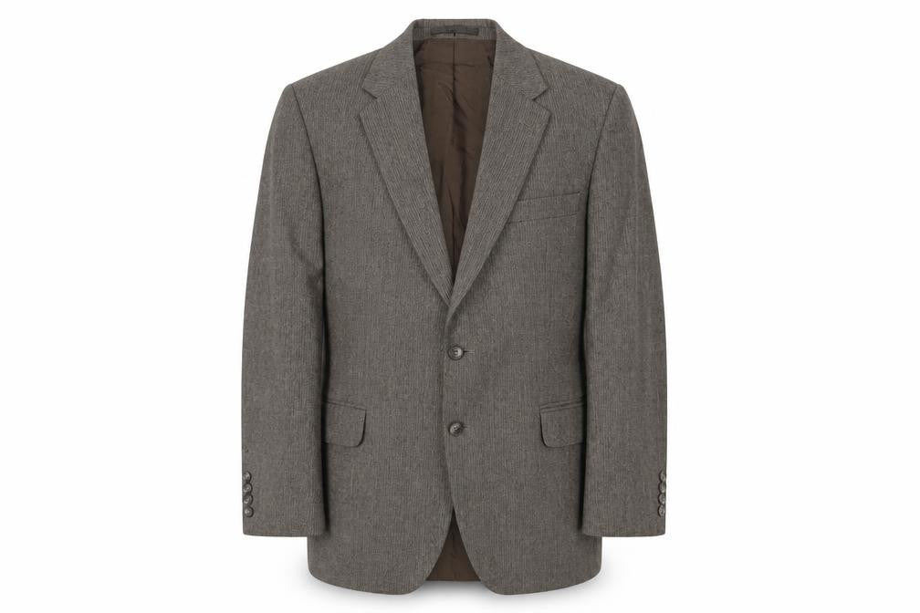 Front view of St Michael men’s brown wool jacket suit jacket, size 42, regular