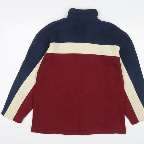 St Michael Boys Multicoloured Striped Polyester Pullover Sweatshirt Size 13-14 Years Zip
