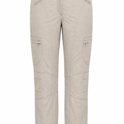 X&More Womens Beige Cotton Cargo Trousers Size 12 L30 in Regular Zip - Zip
