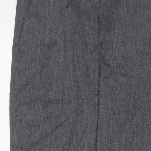 French Connection Womens Grey Wool Trousers Size 12 L28 in Regular Hook & Eye