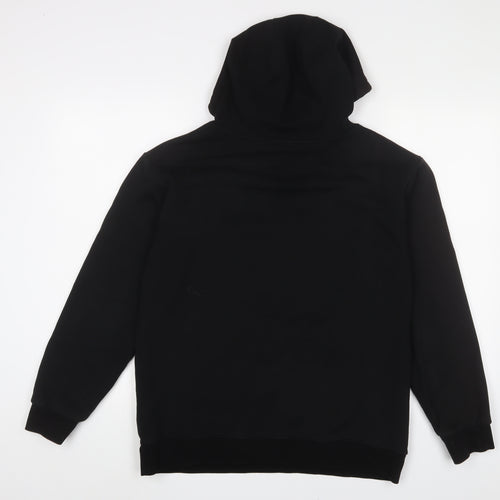 adidas Mens Black Cotton Pullover Hoodie Size M - Logo