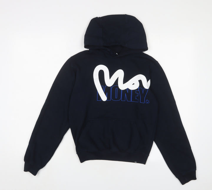 Money Boys Blue Cotton Pullover Hoodie Size 9-10 Years Pullover - Logo
