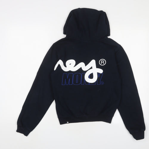 Money Boys Blue Cotton Pullover Hoodie Size 9-10 Years Pullover - Logo