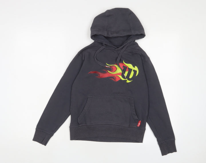 Wilson Boys Grey Cotton Pullover Hoodie Size 9-10 Years Pullover - Logo