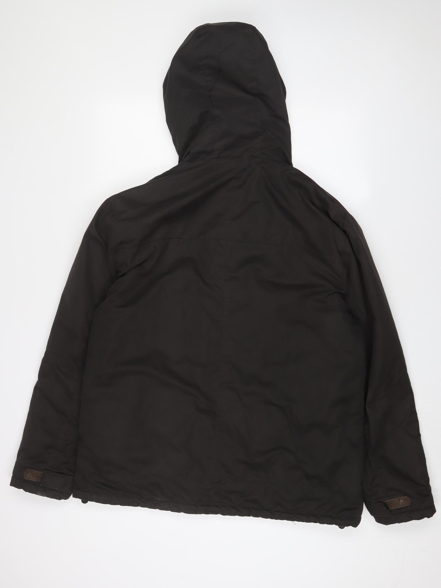 One Valley Mens Brown Windbreaker Jacket Size M Zip - Logo, Embroidered