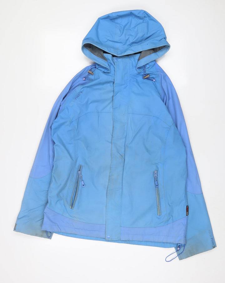 KOKO Pink Womens Blue Jacket Coat Size 16 Zip - Logo, Embroidered