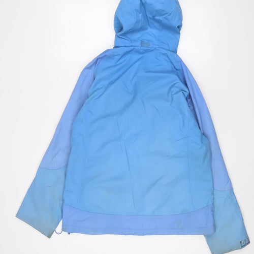 KOKO Pink Womens Blue Jacket Coat Size 16 Zip - Logo, Embroidered