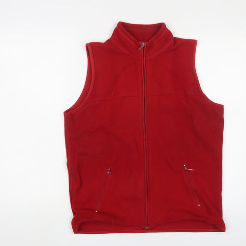 EWM Womens Red Gilet Jacket Size 14 Zip - 14-16