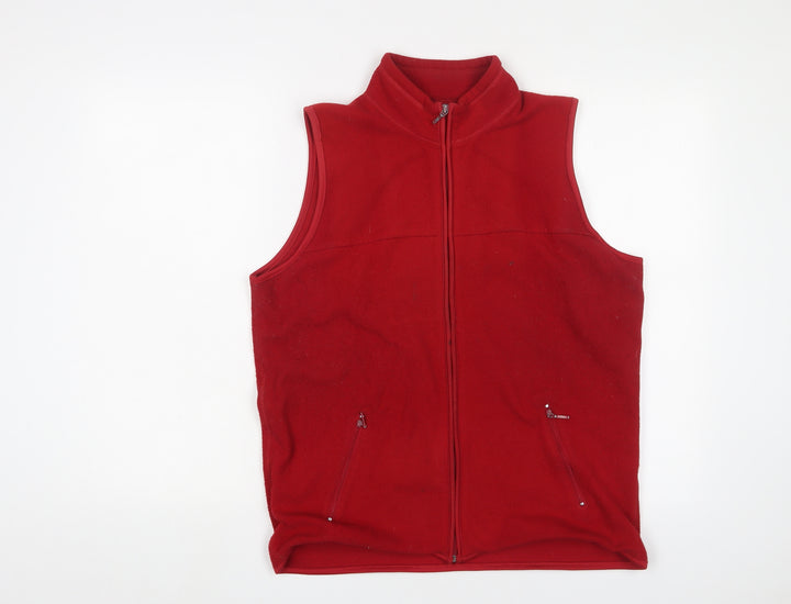 EWM Womens Red Gilet Jacket Size 14 Zip - 14-16