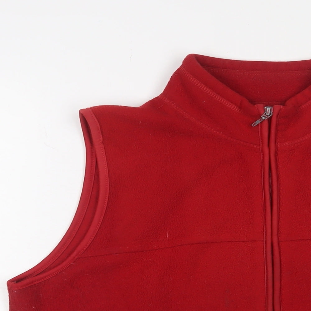 EWM Womens Red Gilet Jacket Size 14 Zip - 14-16