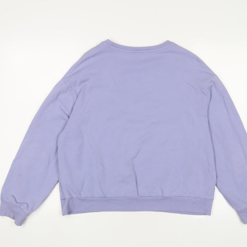 Pimkie Womens Blue Cotton Pullover Sweatshirt Size M Pullover