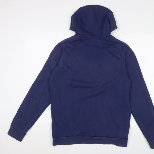 adidas Mens Blue Cotton Pullover Hoodie Size M - Logo