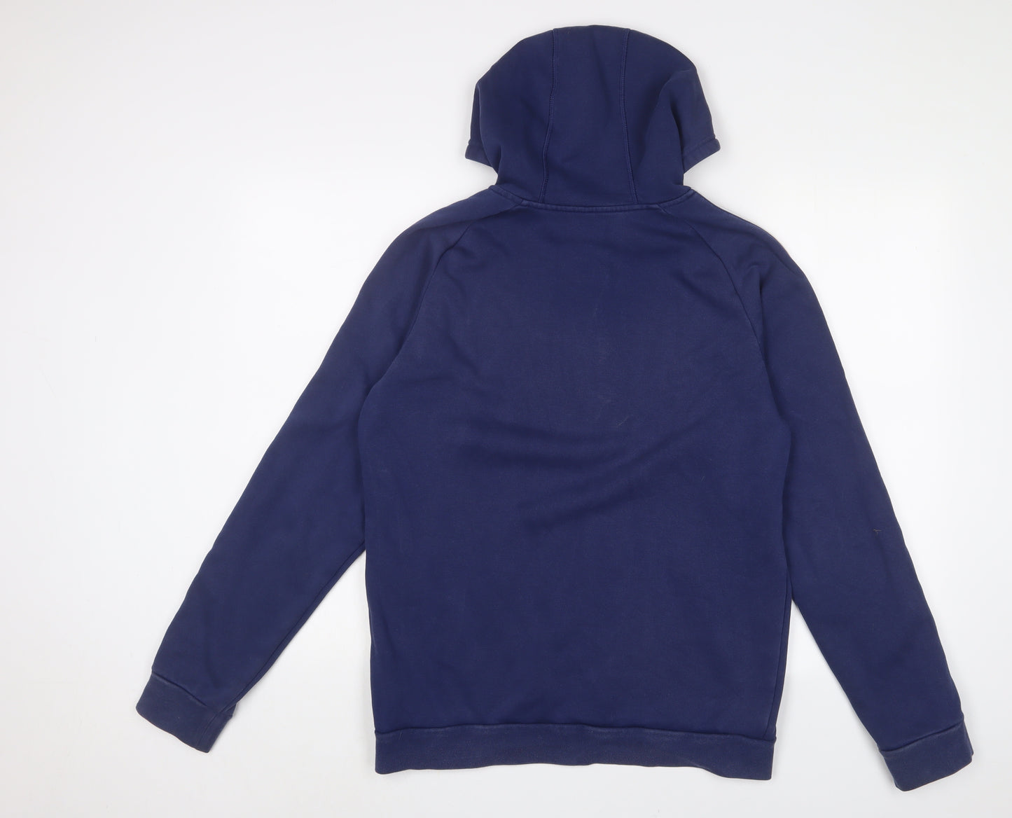 adidas Mens Blue Cotton Pullover Hoodie Size M - Logo