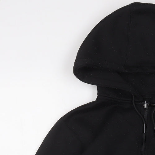 Lonsdale Mens Black Polyester Full Zip Hoodie Size S - Logo
