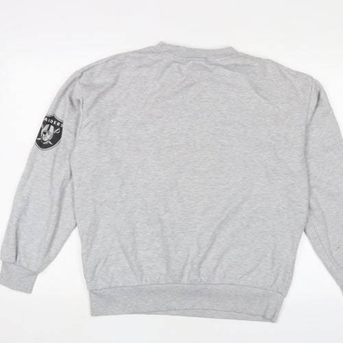 NFL Mens Grey Cotton Pullover Sweatshirt Size S - Raiders