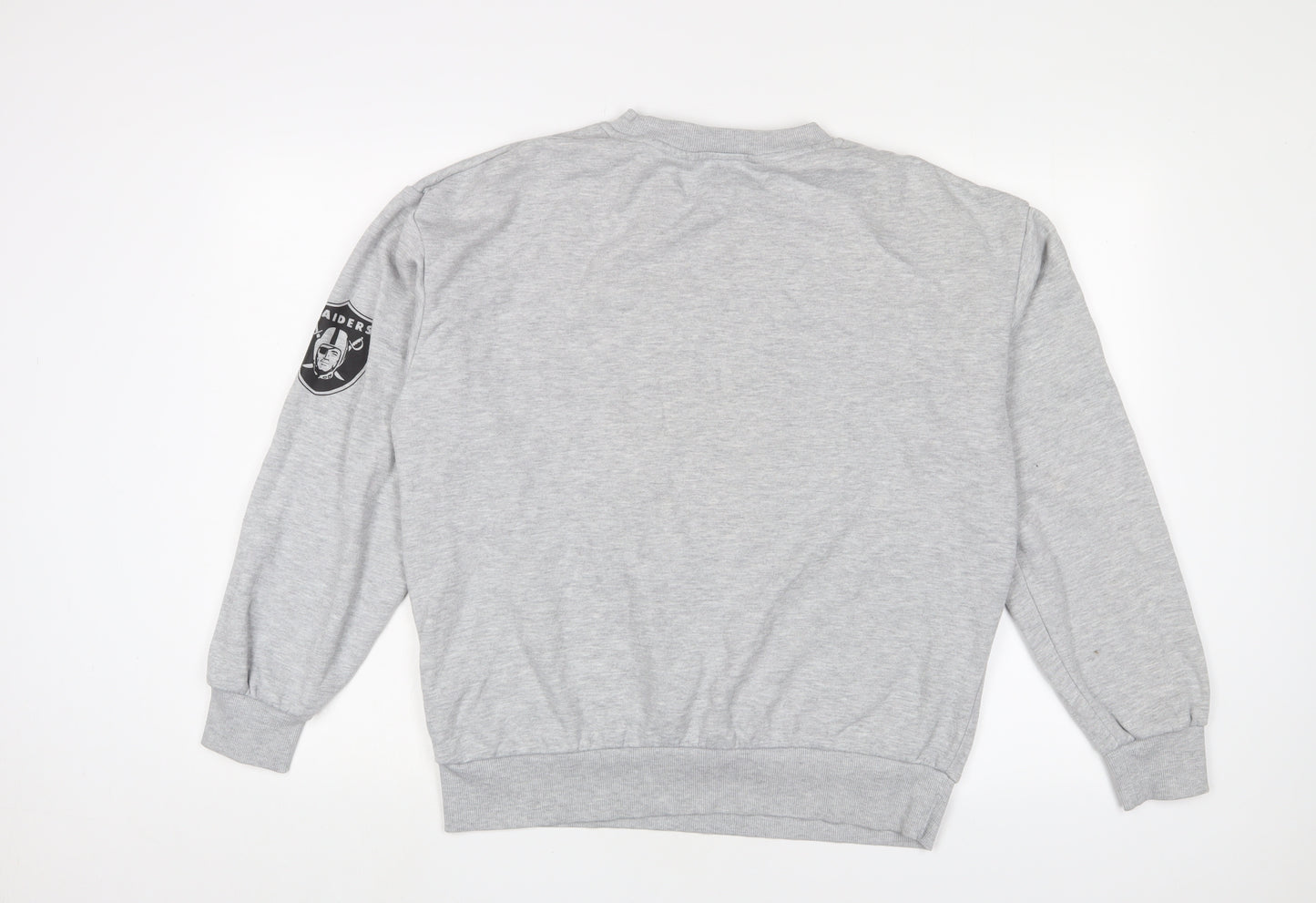 NFL Mens Grey Cotton Pullover Sweatshirt Size S - Raiders