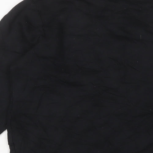 Champion Womens Black Cotton Pullover Sweatshirt Size L Pullover - Logo, Embroidered