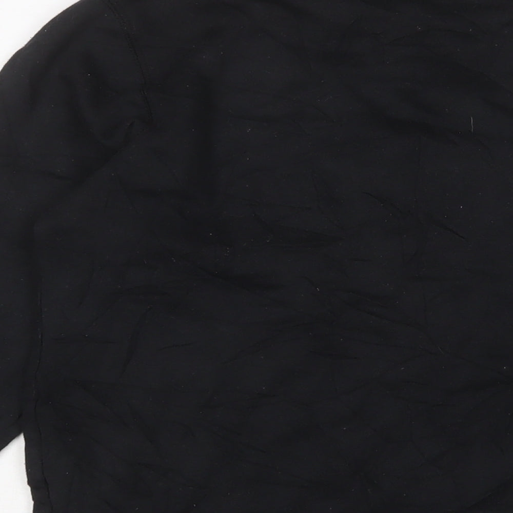 Champion Womens Black Cotton Pullover Sweatshirt Size L Pullover - Logo, Embroidered