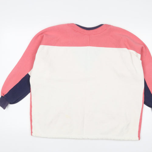 DASH Womens Pink Cotton Pullover Sweatshirt Size M Pullover - Pockets