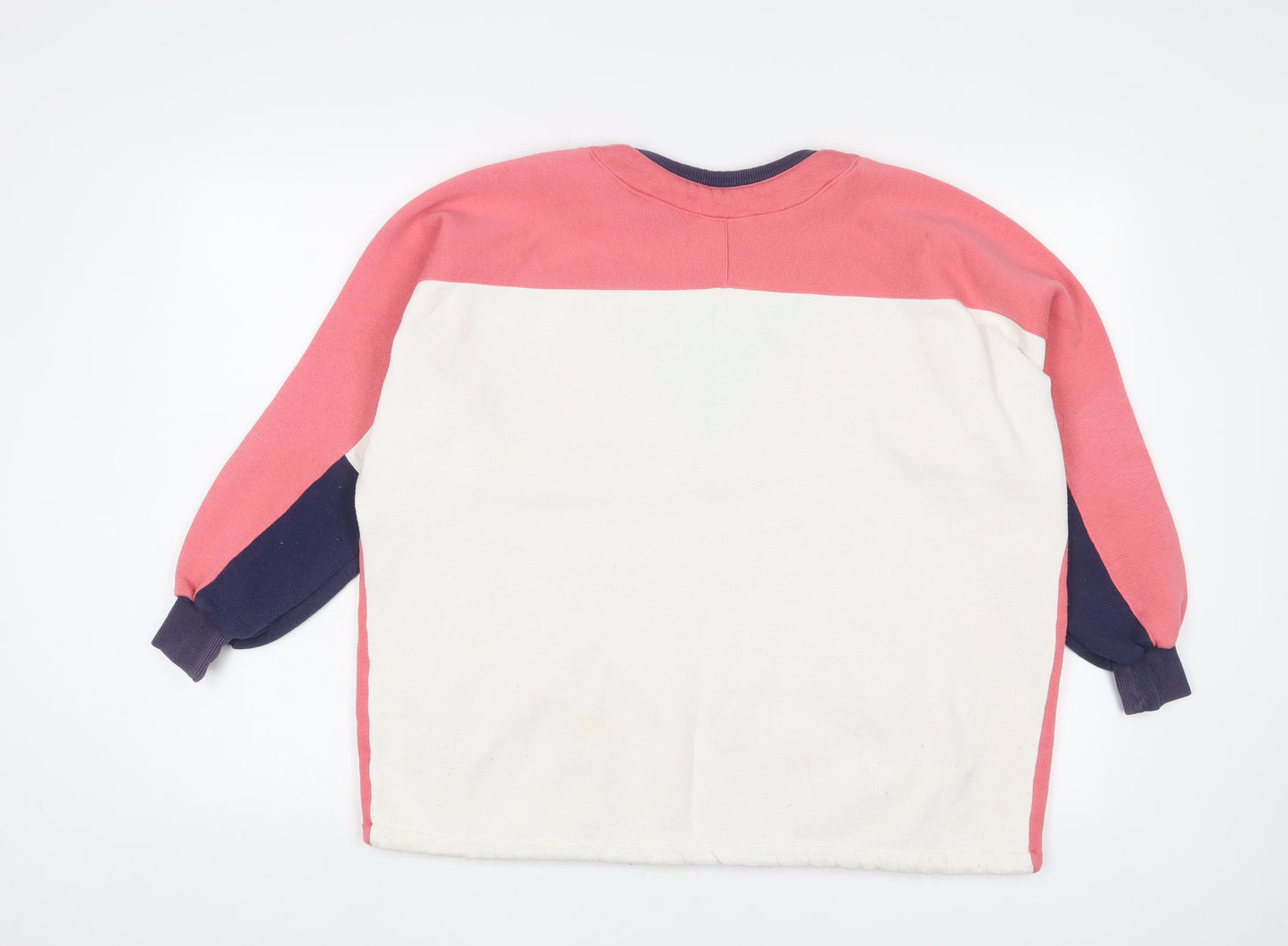 DASH Womens Pink Cotton Pullover Sweatshirt Size M Pullover - Pockets