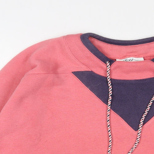 DASH Womens Pink Cotton Pullover Sweatshirt Size M Pullover - Pockets