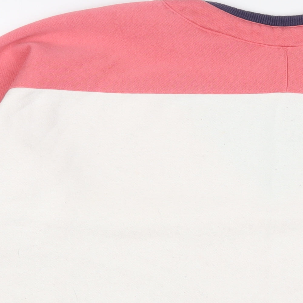 DASH Womens Pink Cotton Pullover Sweatshirt Size M Pullover - Pockets