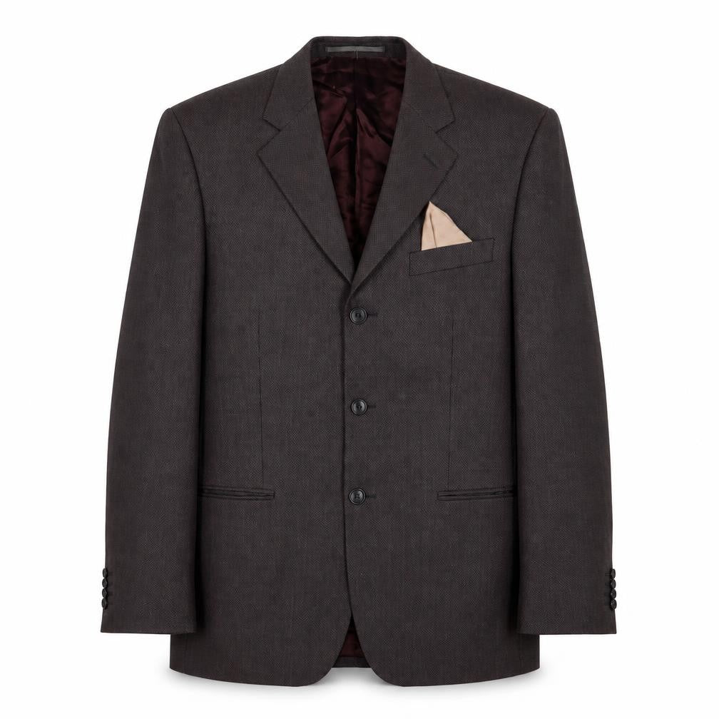 Front view of Cecchi Paolo men’s brown wool jacket suit jacket, size 40, regular