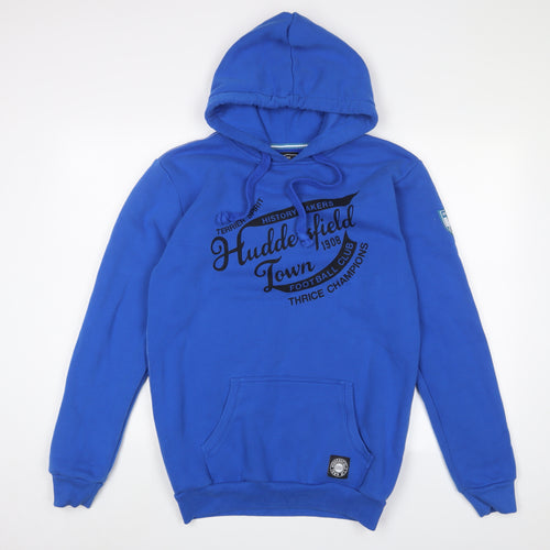 Huddersfield Town Football Club Mens Blue Cotton Pullover Hoodie Size M - Logo